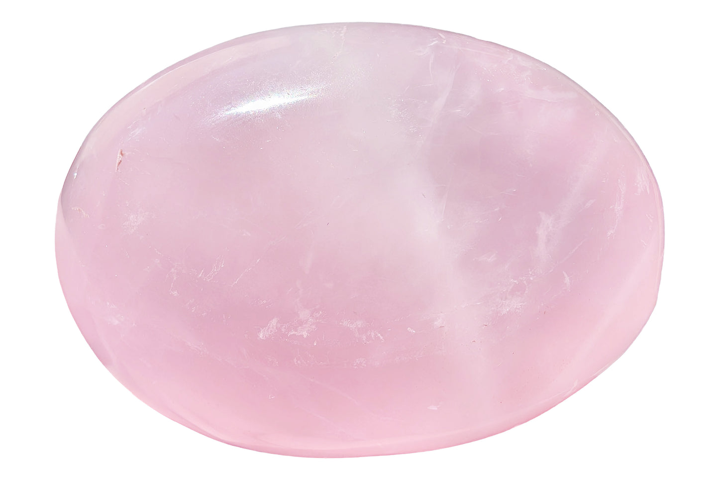 2.4" Polished Rose Quartz Palm Stone - Madagascar