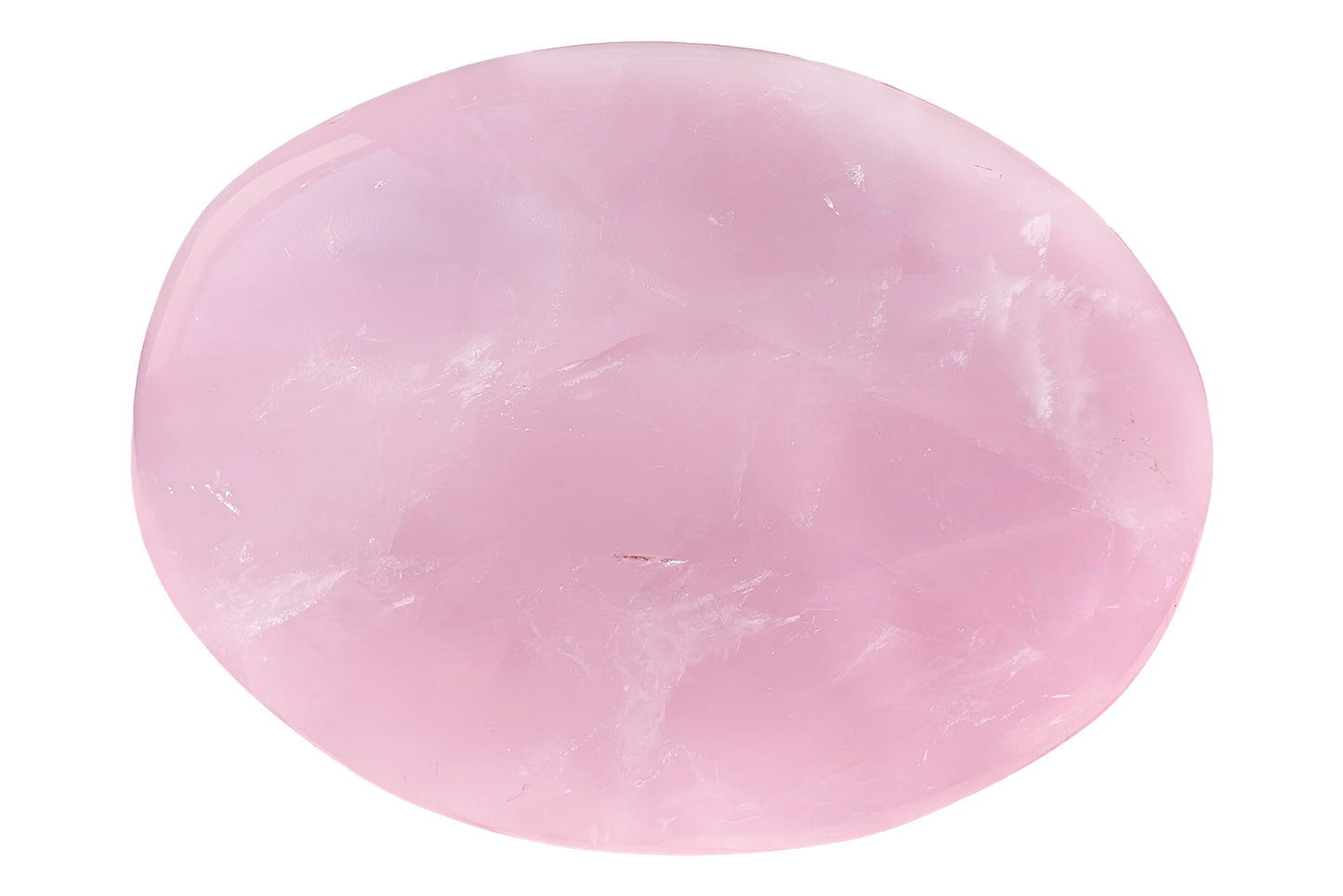 2.3" Polished Rose Quartz Palm Stone - Madagascar