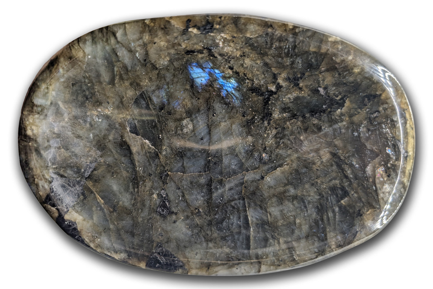 6" Polished Labradorite Bowl - Madagascar