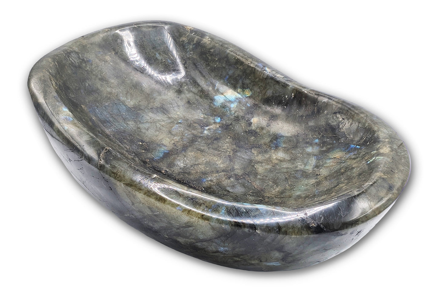 HUGE 9.75" Polished Labradorite Bowl - Madagascar
