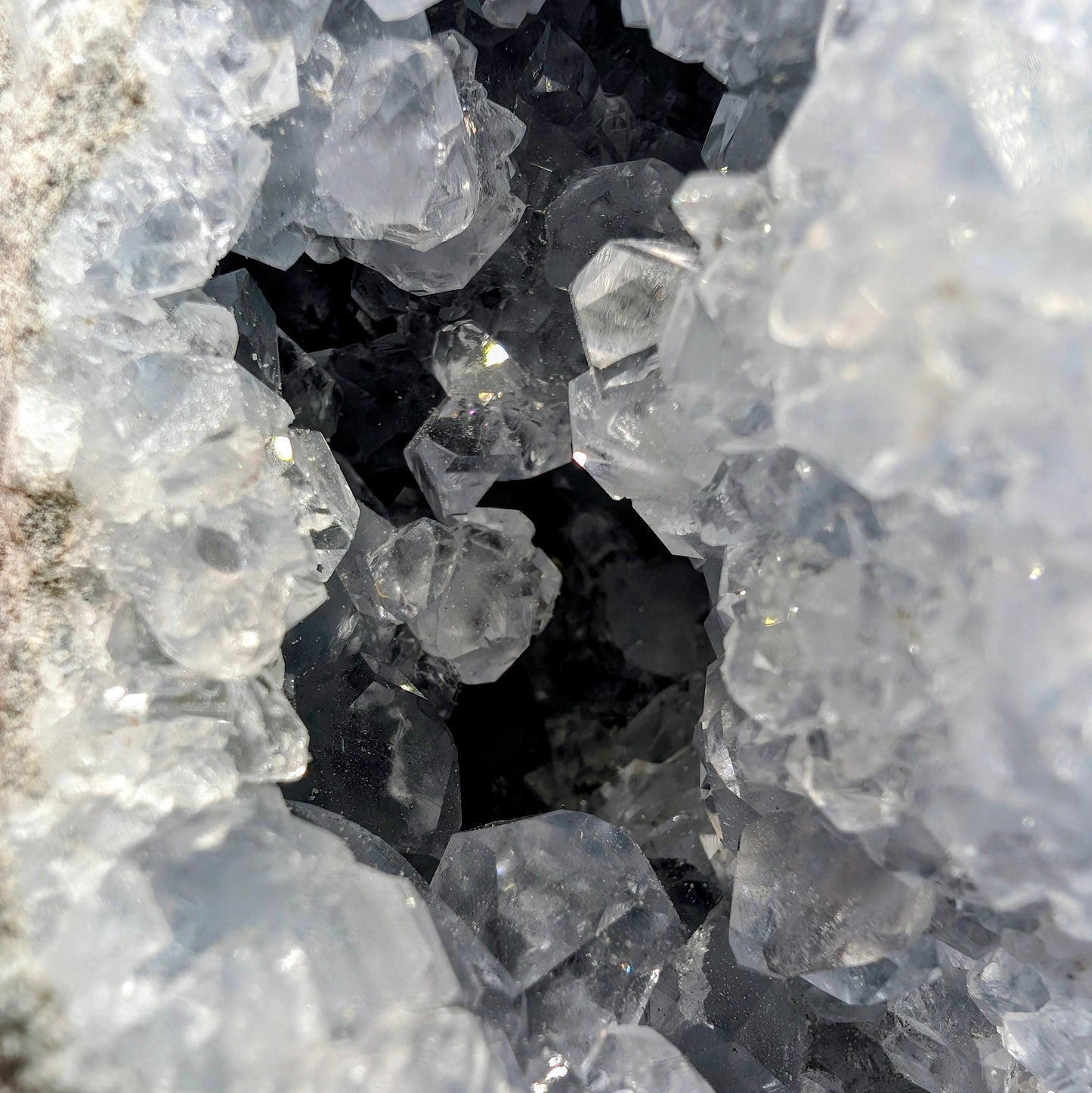 4.35" Crystal Filled Celestine (Celestite) Geode - Madagascar