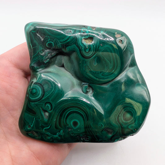 3.16" Polished Deep Green Malachite Specimen - DR Congo