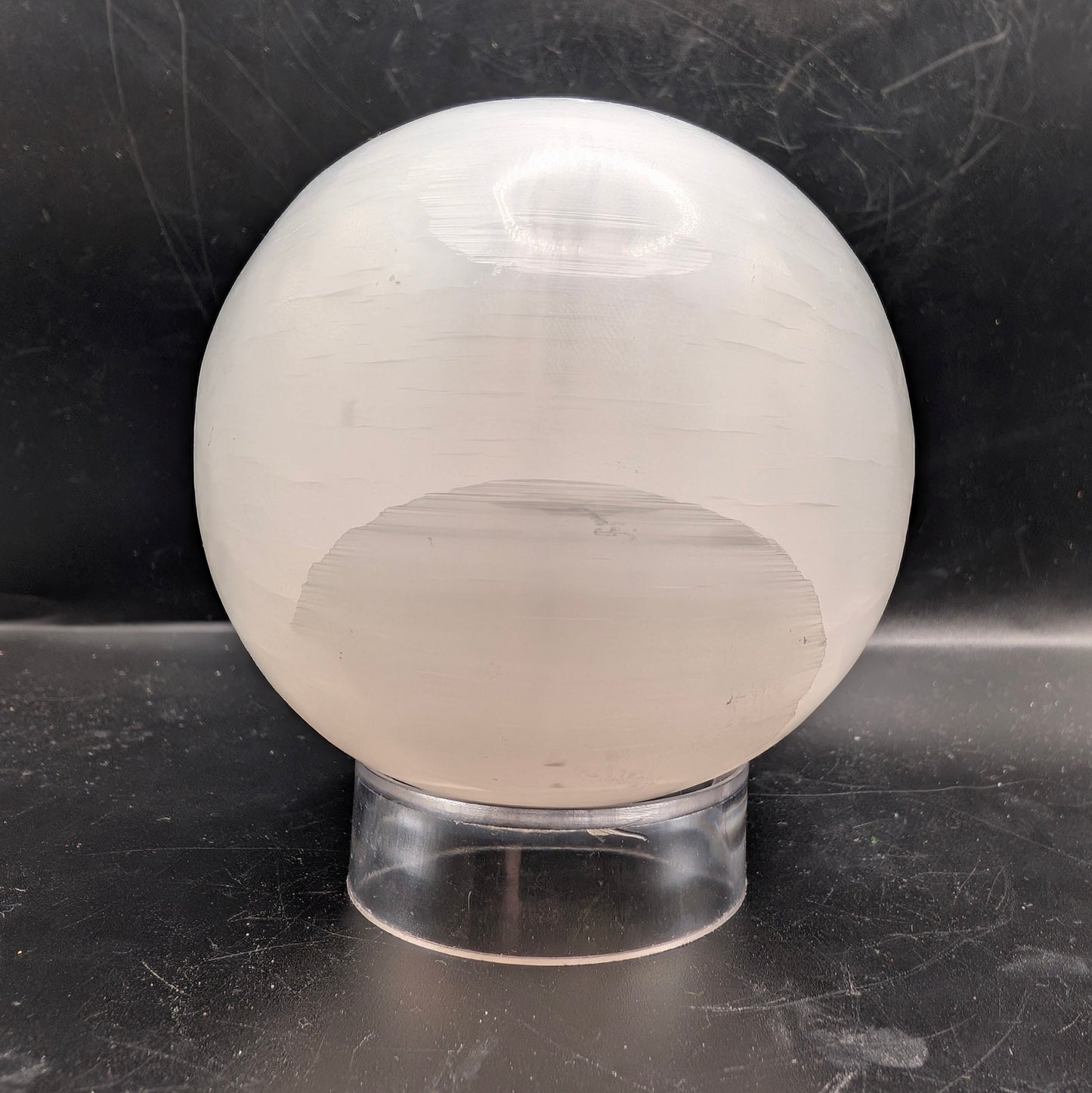 3.10" Polished Selenite Sphere - Morocco