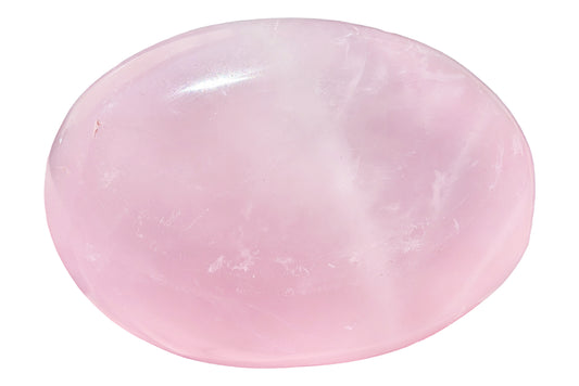 2.4" Polished Rose Quartz Palm Stone - Madagascar