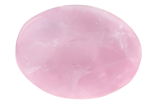 2.3" Polished Rose Quartz Palm Stone - Madagascar