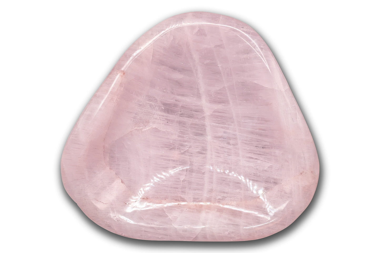 6.75" Polished Rose Quartz Bowl - Madagascar