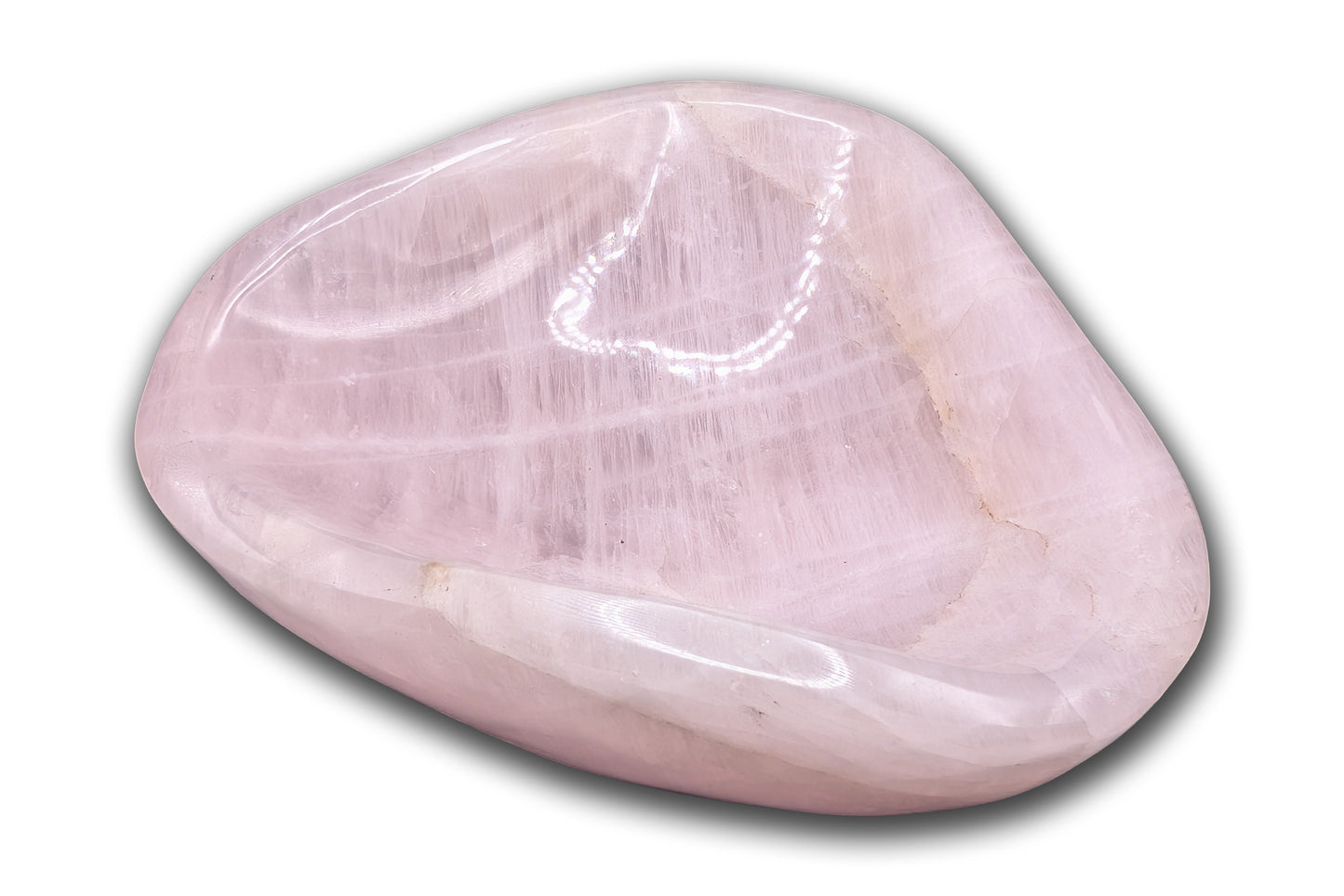 6.75" Polished Rose Quartz Bowl - Madagascar