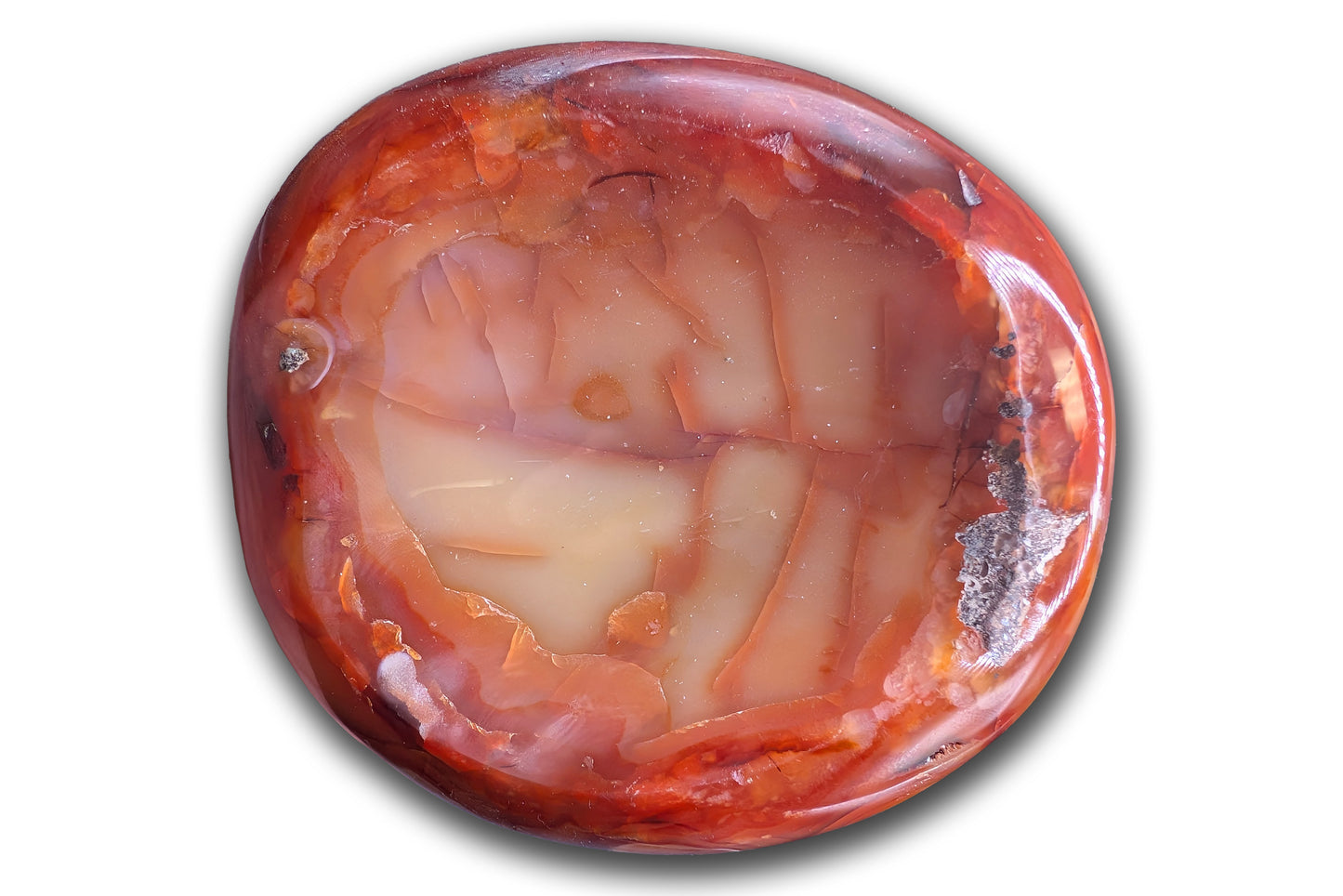 5.60" Polished Carnelian Agate Bowl
