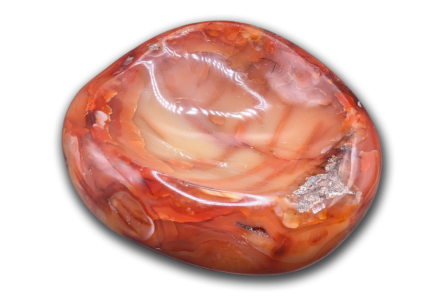 5.60" Polished Carnelian Agate Bowl