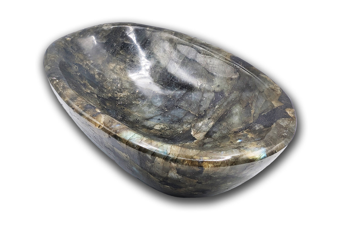6" Polished Labradorite Bowl - Madagascar